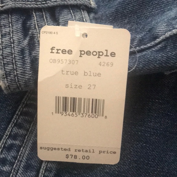 New Free People Colette Wide Leg in Indigo Blue - Picture 8 of 8